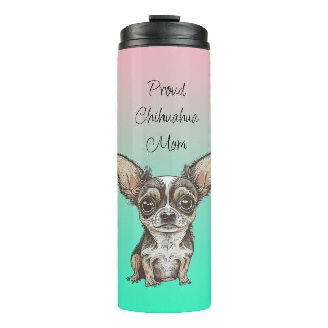 Termo Orgullosa madre de Chihuahua (Anverso)