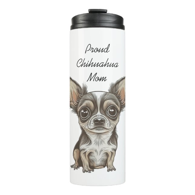 Termo Orgullosa madre de Chihuahua | Perro gracioso (Anverso)