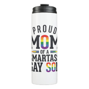 Termo Orgullosa madre de un hijo gay descarado camiseta 