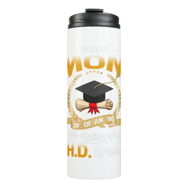 Termo Orgullosa madre graduada en HD (Anverso)