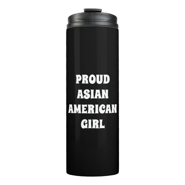 Termo Orgulloso Chica asiático-americano, tum térmico bl (Anverso)