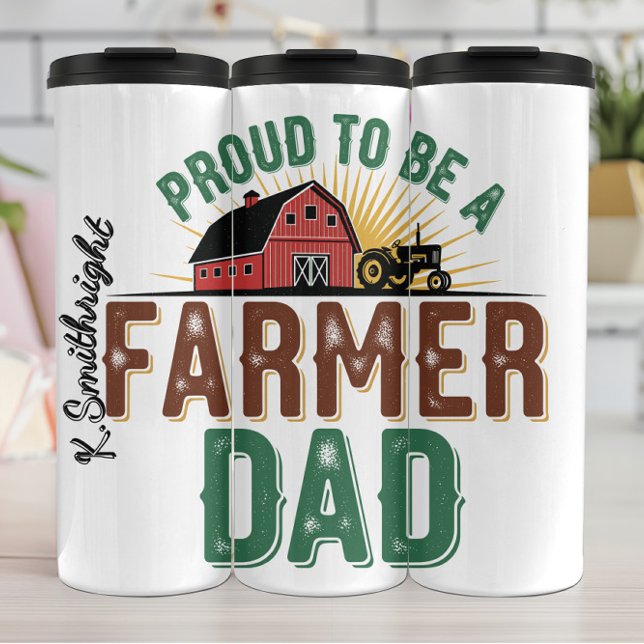 Termo Orgulloso de ser un padre agricultor (Subido por el creador)