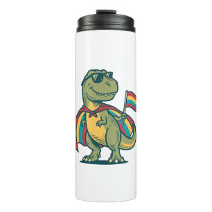 Termo Orgulloso Diseño de Camiseta de Dinosaurio Vectori