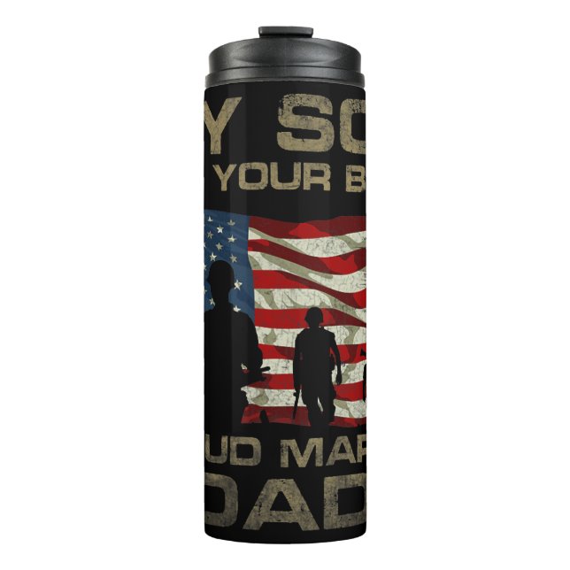 Termo Orgulloso padre marine (Anverso)