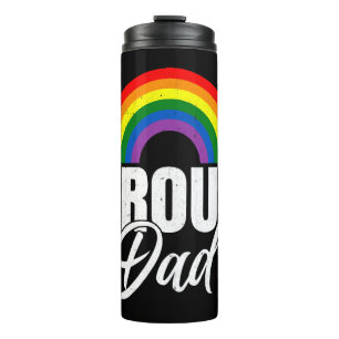 Termo Orgulloso papá aliado LGBT Mes del Orgullo Gay Les