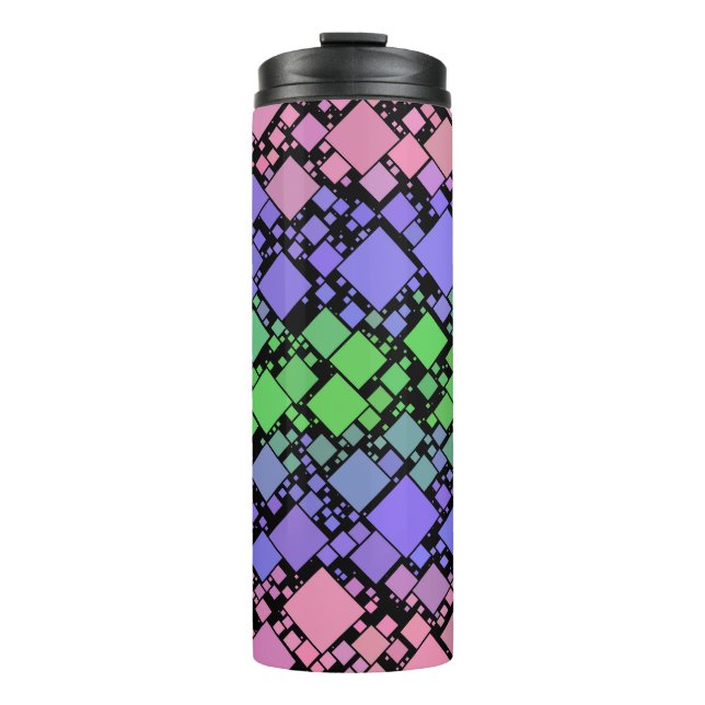 Termo Orgulloso Trigénero Groovy Boho Retro Mod Geométri (Anverso)