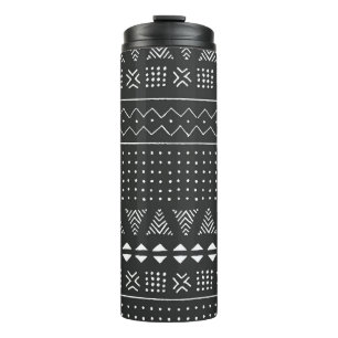 Termo Origen étnico tribal: patrón blanco negro.