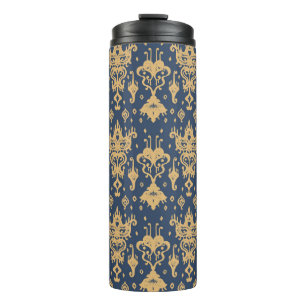 Termo Ornamento de folclore geométrico Ikat. damasco ori