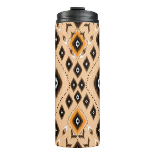 Termo Ornamento de folclore geométrico Ikat. La etnia tr