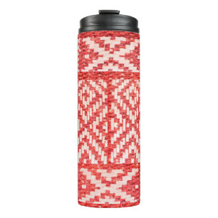 Termo ornamento étnico sobre la ropa de cama natural