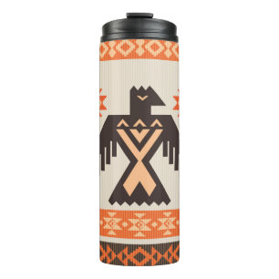 Termo Ornamento étnico tribal con águila