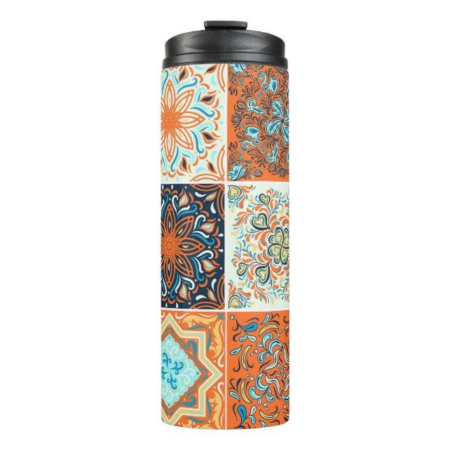 Termo Ornamentos de azulejos cerámicos: patrón abstracto (Anverso)