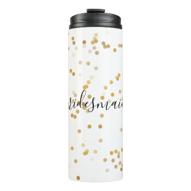 Termo Oro Glam Confetti Bridesmaid (Anverso)