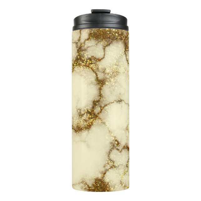 Termo Oro Glam Glitter Mármol (Anverso)