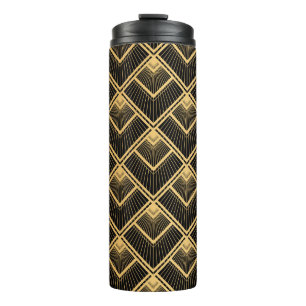 Termo Oro negro Art Deco: geométrico