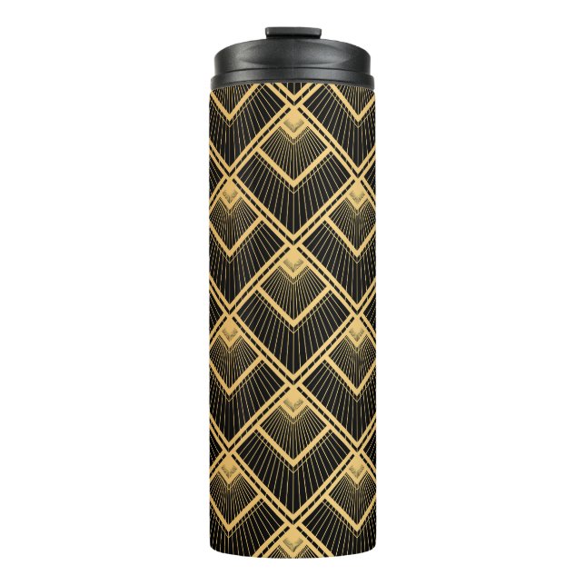Termo Oro negro Art Deco: geométrico (Anverso)
