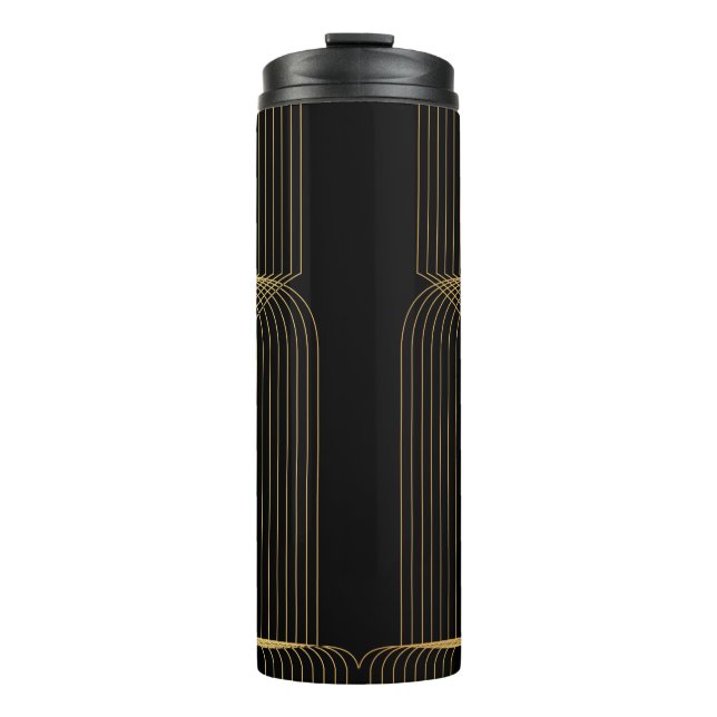 Termo Oro, negro, elegante, fresco, único y moderno arte (Anverso)