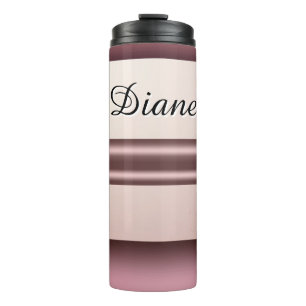 Termo Oro Rosa Brillo Goteo Nombre Personalizado