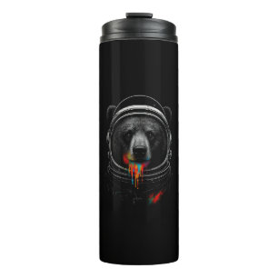 Termo Oso Astronauta con Pintura Neon que Gotea Animal C