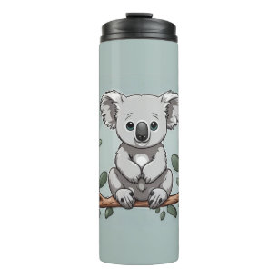 Termo Oso cutáneo koala en verde azulado