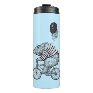 Termo Oso de bicicleta con globo