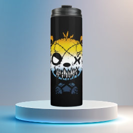 Termo Oso de color con la bandera del orgullo AroAce del