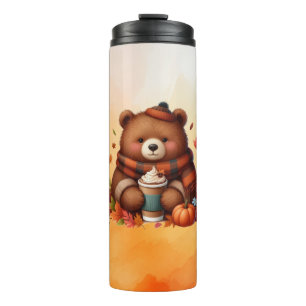 Termo Oso de otoño rústico/vintage