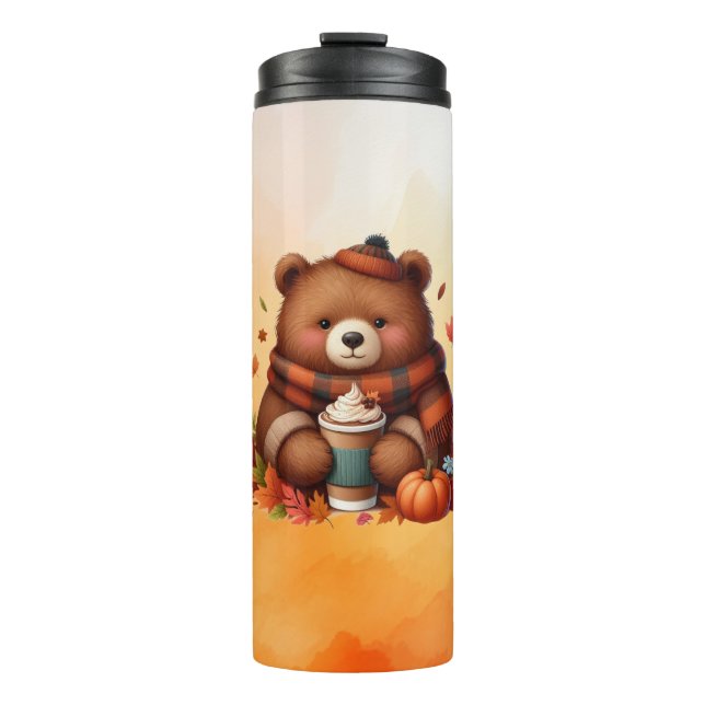 Termo Oso de otoño rústico/vintage (Anverso)