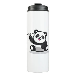 Termo oso panda pequeño y lindo