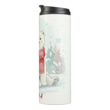 Oso Polar Acuarela Adorable Invierno