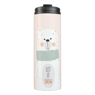 Termo Oso polar - Déjalo nevar - Invierno lindo / Navida