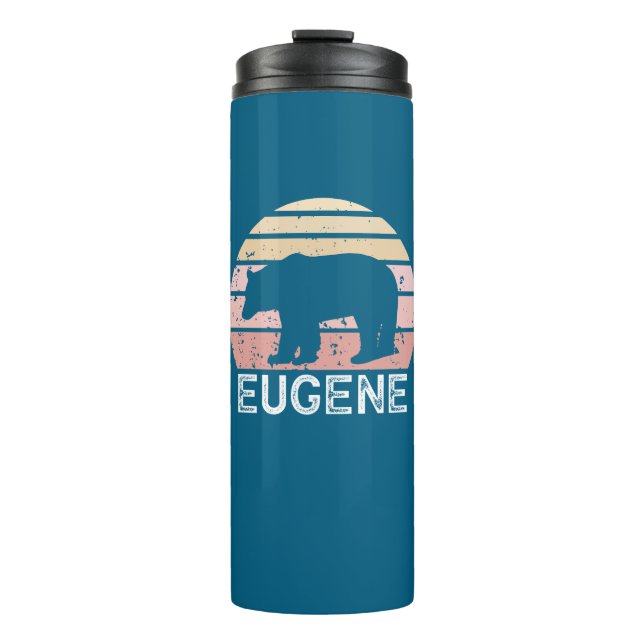 Termo Oso Retro de Eugene Oregon (Anverso)