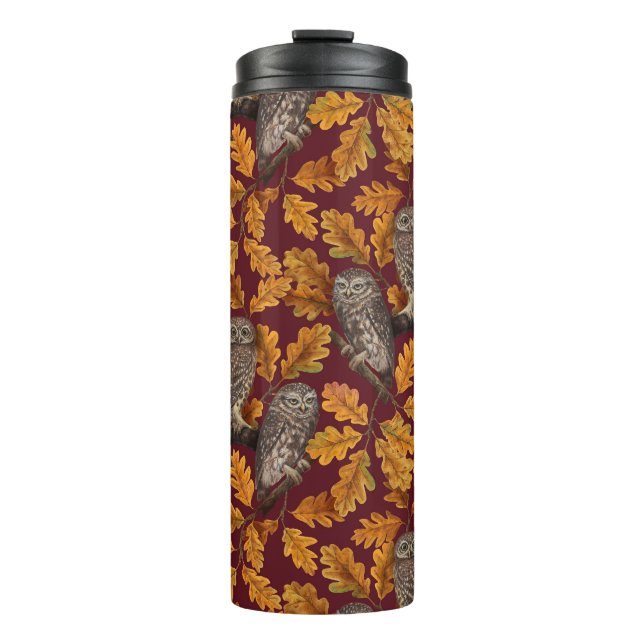 Termo Otoño de otoño en rojo oscuro (Anverso)