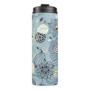 Termo Otoño floral: Elegante diseño estacional