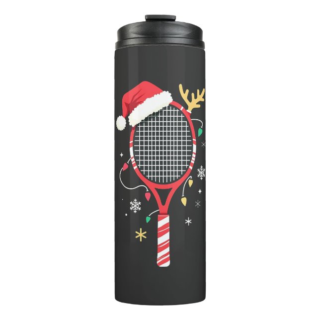 Termo Paddle de tenis con Sombrero Santa y Luces de Navi (Anverso)
