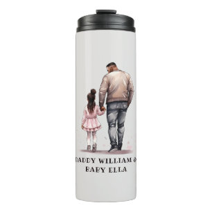 Termo Padre e hija negros personalizados (2)