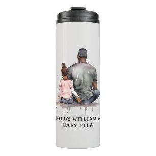 Termo Padre e hija negros personalizados (5)