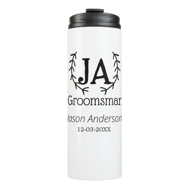 Termo padrino de boda despedida de soltera añadir nombre (Anverso)