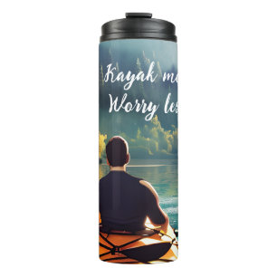 Termo Paga más, Preocúpate menos   Frase y Arte de Paga
