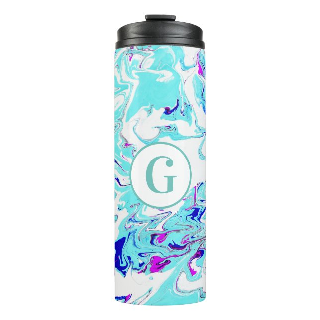 Termo Paint Swirls de moda abstract | Monograma (Anverso)