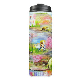 Termo Paisaje acuarela