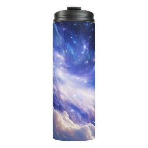 Termo Paisaje Cósmico: Nebulosa giratoria y noche estrel