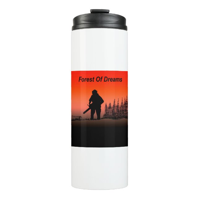 Termo Paisaje de Arborisco Arbórico Tree Surgeon Chainsa (Anverso)