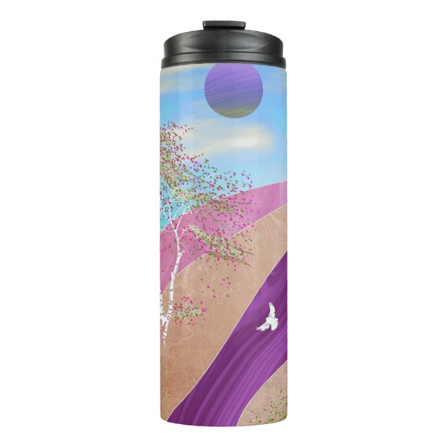 Termo Paisaje de flores de primavera (Anverso)