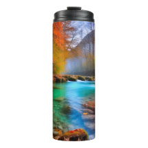 Paisaje del río Otoño Tranquilo