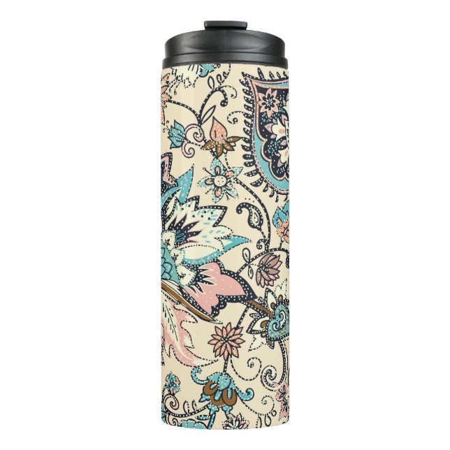 Termo Paisley Oriental: Elegancia Textil Estilizada. (Anverso)