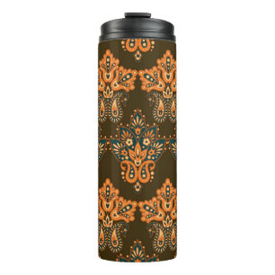 Termo Paisley textil asiática: Ilustracion de cosecha fl