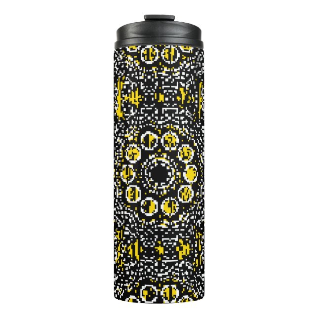 Termo Paisleys elegante estampado floral (Anverso)