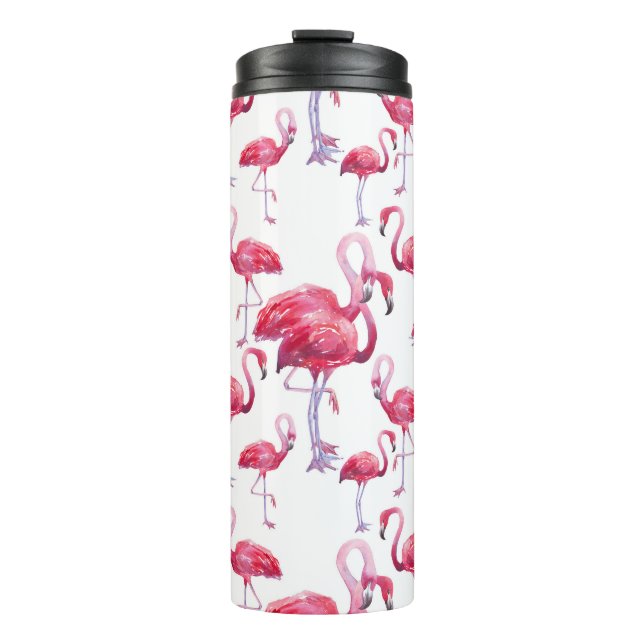 Termo Pájaro acuático Flamingo Exótico (Anverso)