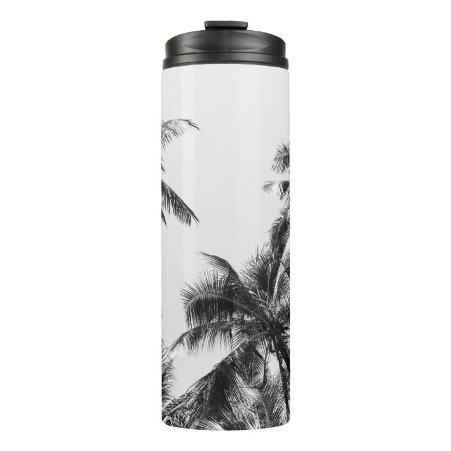 Termo Palm Tree Leaf Black White (Anverso)